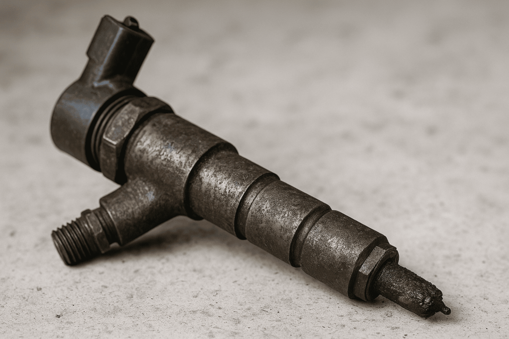 форсунка в плохом состоянии крупным планом