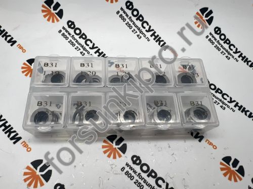 B31 Регулировочные шайбы для ремонта форсунок Common Rail  (размер Ø10.5мм/Ø15.7мм) кол-во 100 шт. 