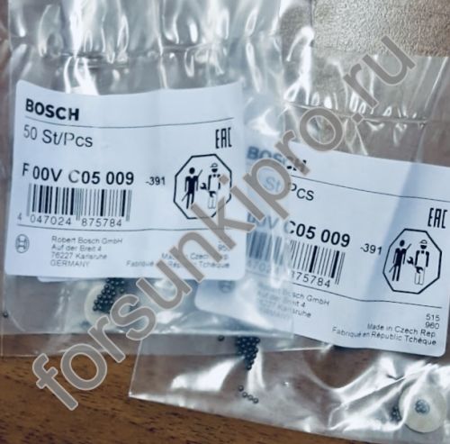 Металлический шарик клапана для форсунок BOSCH F00VC05009