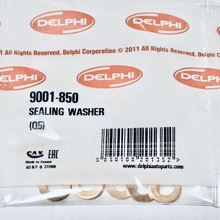 Шайба уплотнительная (комплект 5 штук) 9001-850 delphi цена за шт